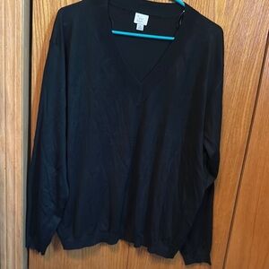 Black V-Neck Sweater